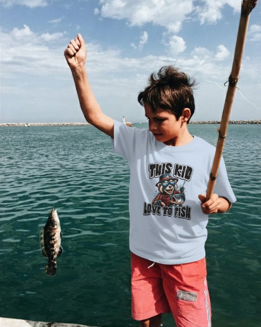 youth fishing tee for family fishing gifts